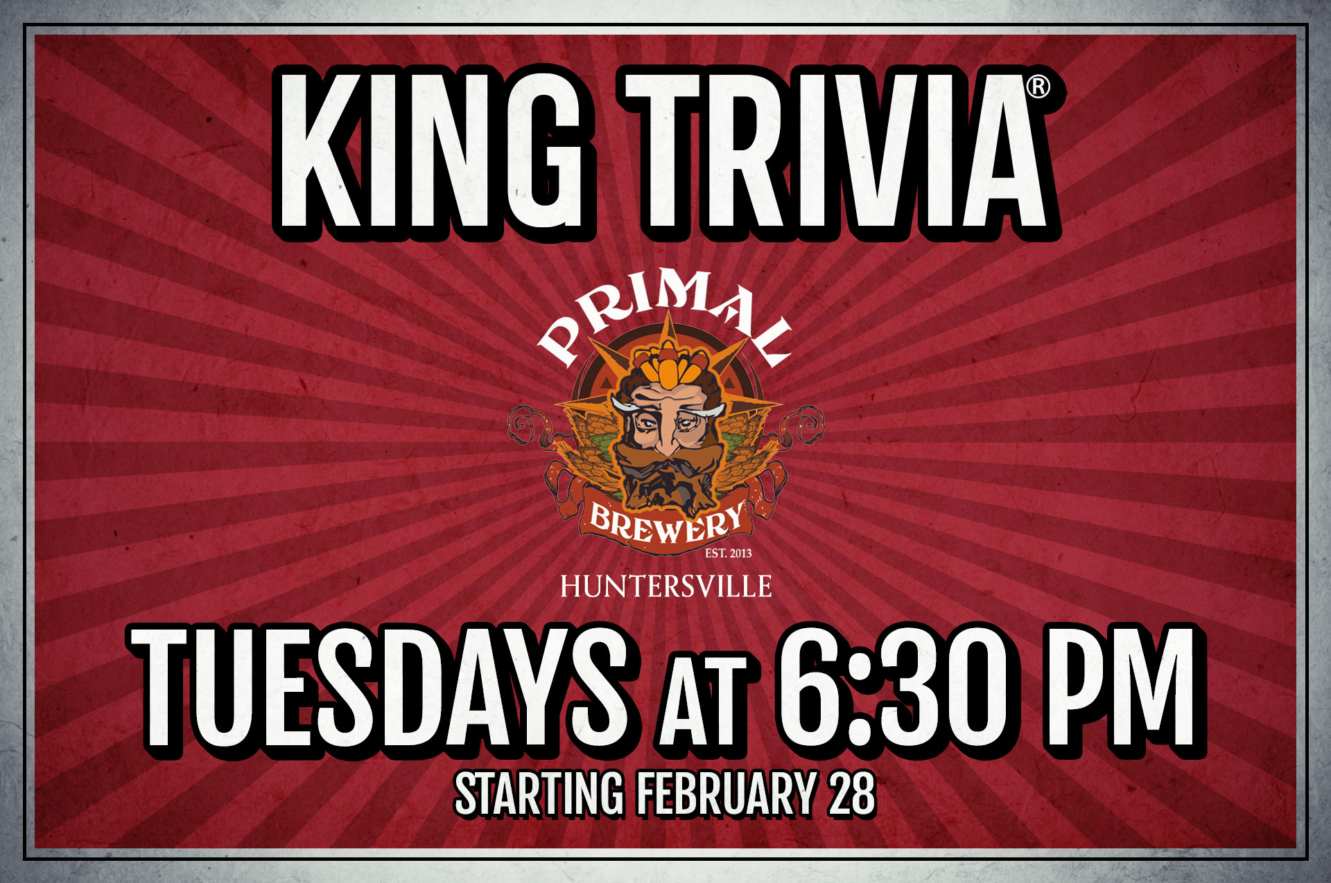 Trivia Tuesday’s at Primal Huntersville!