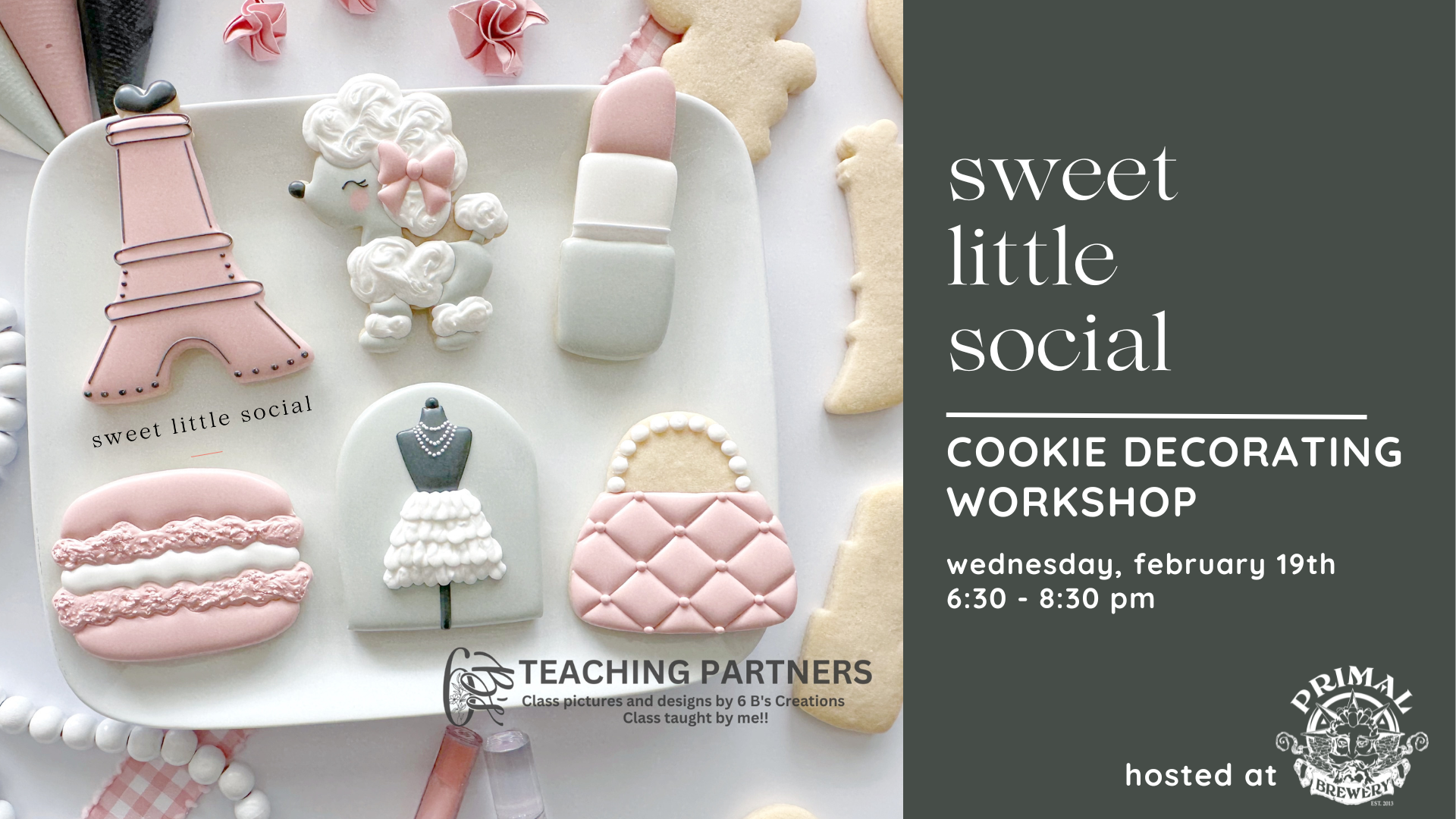 Parisian Love Themed Cookie Decorating Workshop