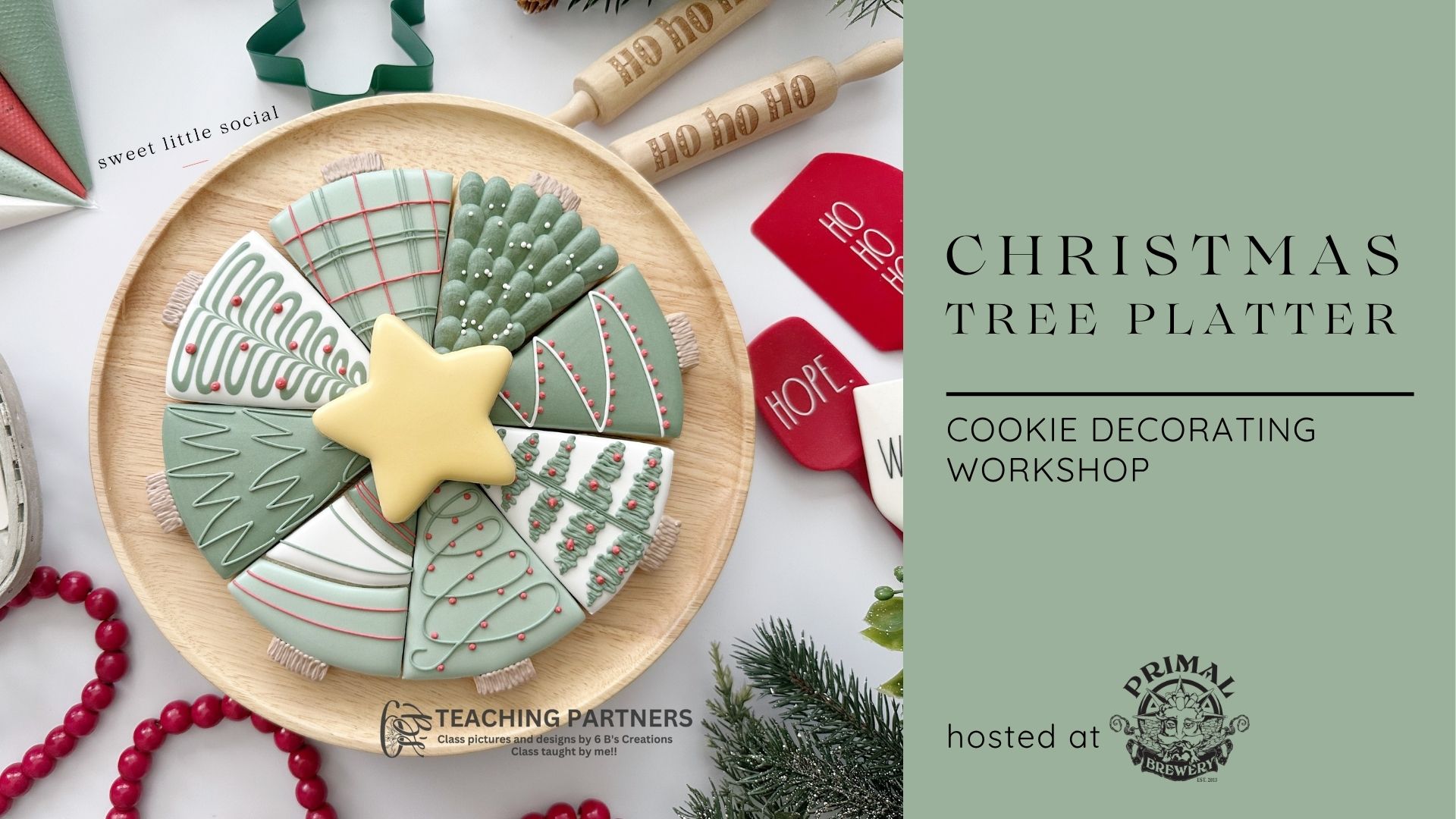 christmas tree platter cookie decorating workshop | huntersville